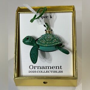 Piper K Multicolored Pave Rhinestone Sea Turtle Ornament 2025 Collection
